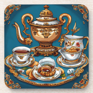 Aesthetic Drink Coaster   Cosy Tea Lover Gift Idea