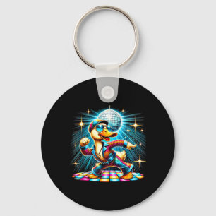 Aesthetic Duck Disco Dancer Key Ring