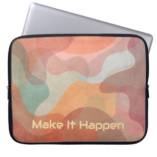 Aesthetic Earthy Terracotta Make It Happen Laptop  Sleeve