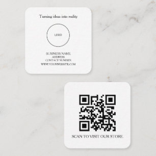 Aesthetic Elegant Custom Modern Minimal Luxury Square Business Card