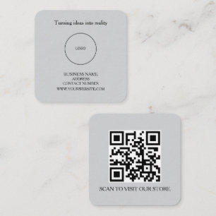 Aesthetic Elegant Custom Modern Minimal Luxury Square Business Card
