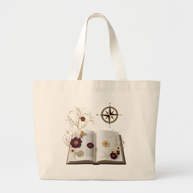 Aesthetic Enchanted Bookworm Jumbo Tote Bag  (Front)