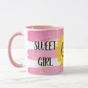 aesthetic ephemeral pink design mug