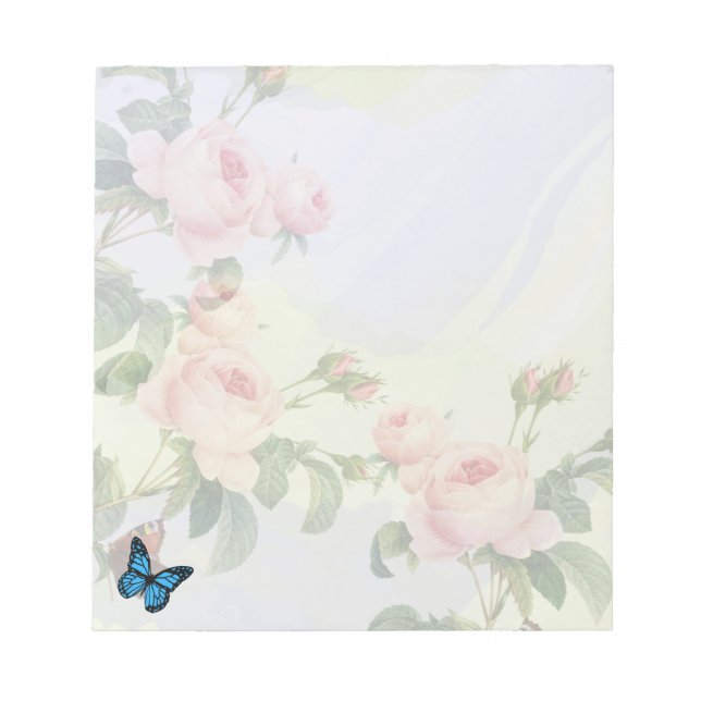 aesthetic ephemeral pink design notepad (Front)