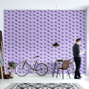 Aesthetic Ethereal Lavender Butterfly Pattern Wallpaper