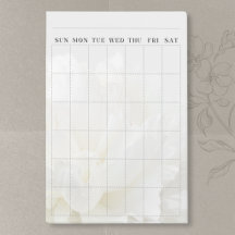Aesthetic faded floral monthly scheduler