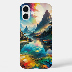 Aesthetic Fantasy Landscape iPhone 16 Plus Case