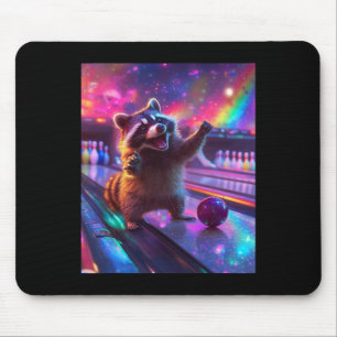Aesthetic Fantasycore Racoon Bowling Funny Mouse Pad