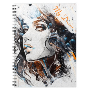 Aesthetic Female Portrait Spiral Photo Notebook