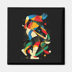 Aesthetic Field Hockey Player On Athletic Field Ho Magnet