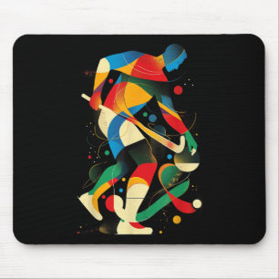 Aesthetic Field Hockey Player On Athletic Field Ho Mouse Pad