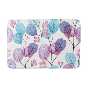 Aesthetic floral bath mat