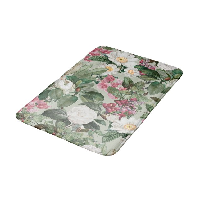 Aesthetic floral  bath mat (Creator Uploaded)