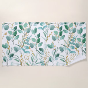 Aesthetic floral  beach towel