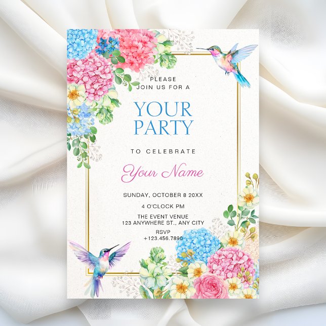Aesthetic floral bird  invitation (Creator Uploaded)