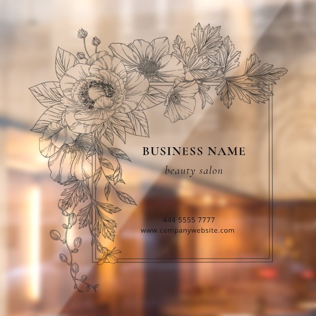 Aesthetic Floral Border Beauty Salon Business Name (Sheet 2)