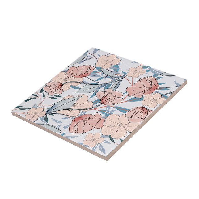 Aesthetic floral  ceramic tile (Creator Uploaded)