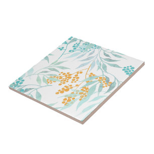 Aesthetic floral  ceramic tile