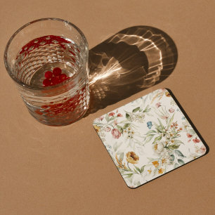 Aesthetic floral coaster