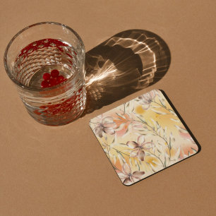 Aesthetic floral coaster