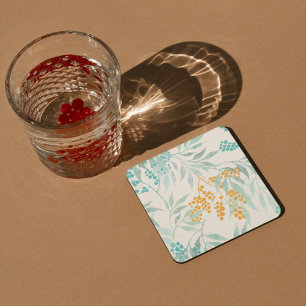 Aesthetic floral coaster