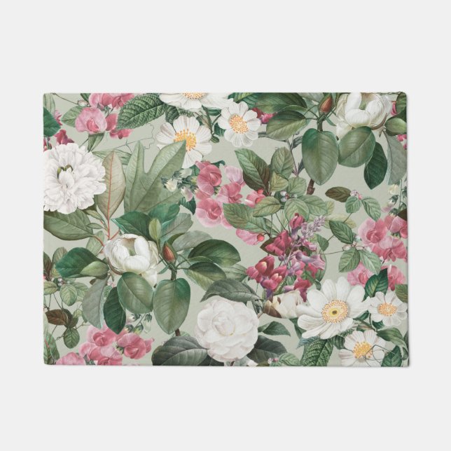 Aesthetic floral  doormat (Front)