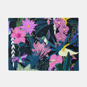Aesthetic floral doormat