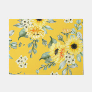 Aesthetic floral doormat