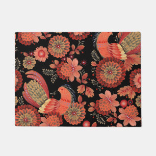 Aesthetic floral doormat