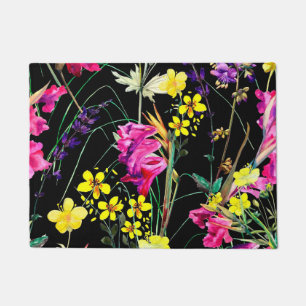 Aesthetic floral doormat