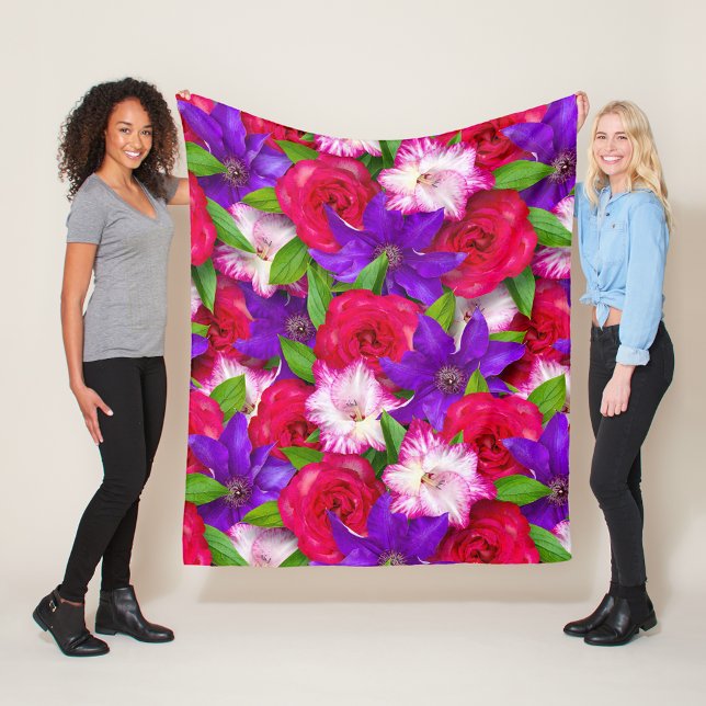 Aesthetic floral  fleece blanket (Creator Uploaded)