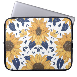 Aesthetic Floral Flower Pattern Laptop Sleeve