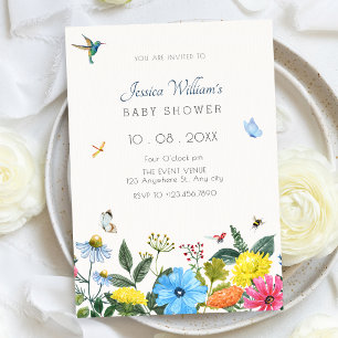 Aesthetic floral Garden baby shower Invitation