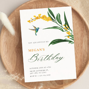 Aesthetic Floral garden birthday Invitation