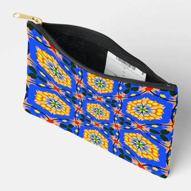 Aesthetic Floral Pattern Accessory Pouch (Open)