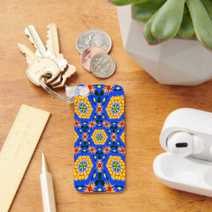 Aesthetic Floral Pattern Key Ring