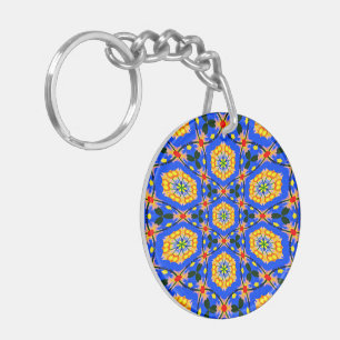 Aesthetic Floral Pattern Key Ring