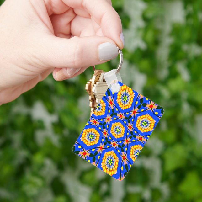 Aesthetic Floral Pattern Key Ring (Hand)