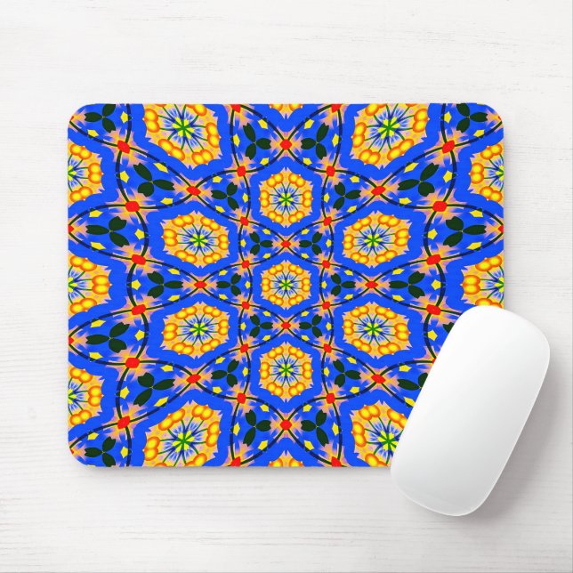 Aesthetic Floral Pattern Mouse Pad (With Mouse)