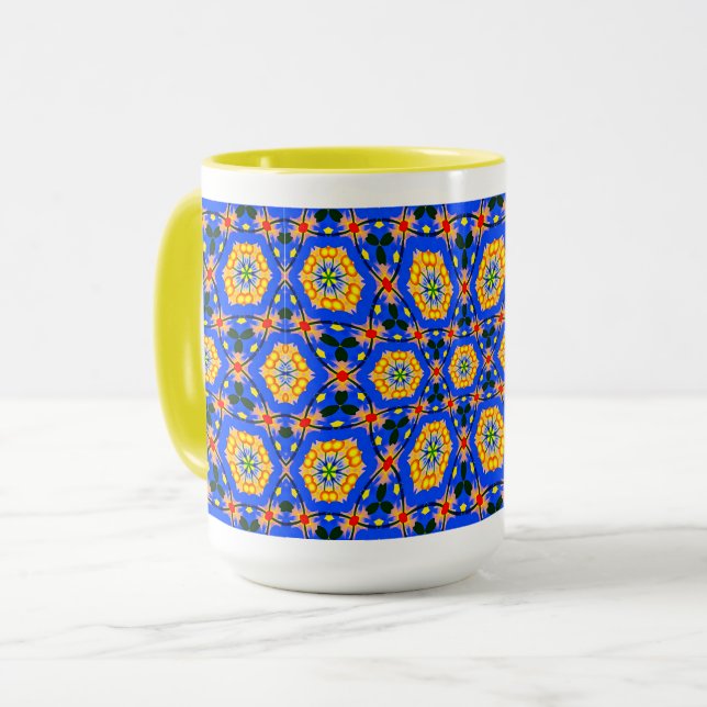 Aesthetic Floral Pattern Mug (Front Left)