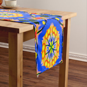 Aesthetic Floral Pattern Short Table Runner
