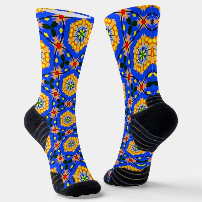 Aesthetic Floral Pattern Socks (Angled)