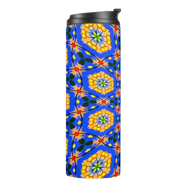 Aesthetic Floral Pattern Thermal Tumbler (Rotated Left)