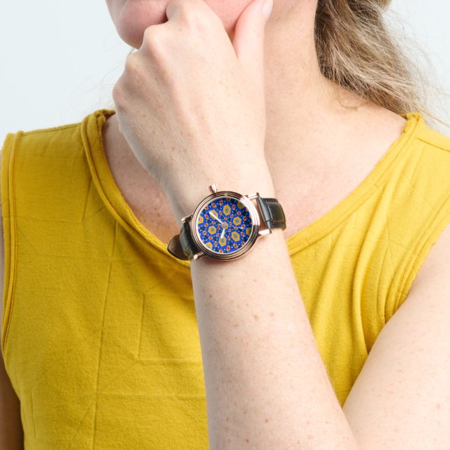 Aesthetic Floral Pattern Watch (Wrist)