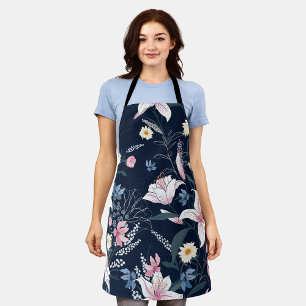 Aesthetic Floral seamless pattern Apron