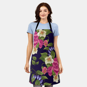 Aesthetic Floral seamless pattern Apron
