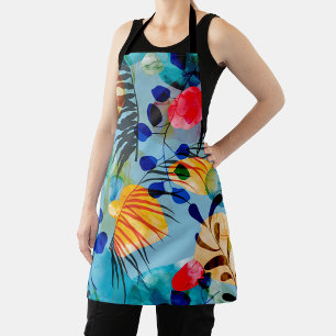 Aesthetic Floral seamless pattern   Apron