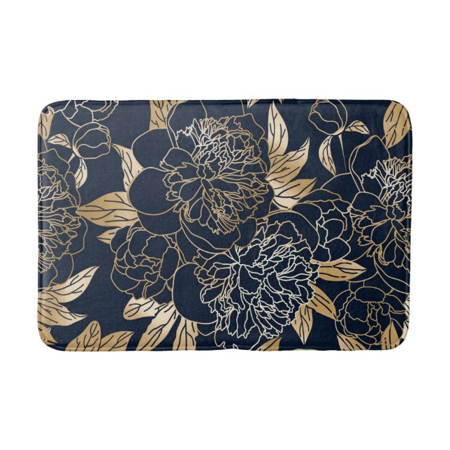 Aesthetic Floral seamless pattern   Bath Mat (Front)