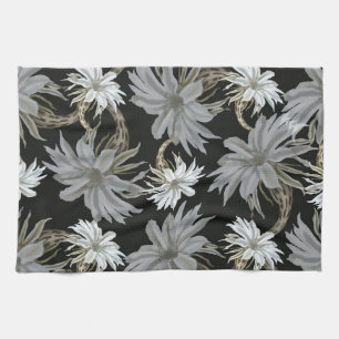 Aesthetic floral tea towel