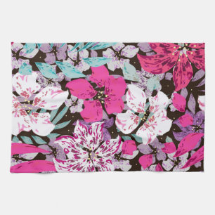 Aesthetic floral  tea towel